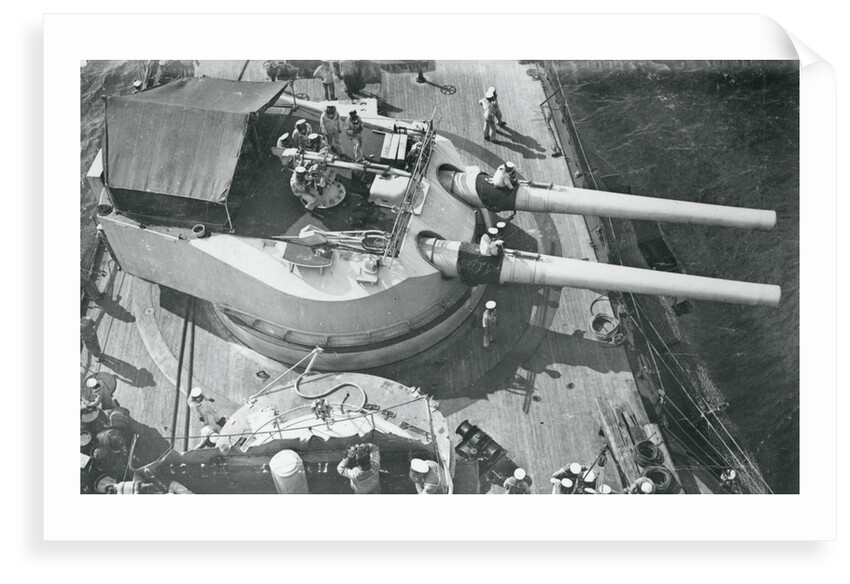 View forward from the foretop of the Austro-Hungarian dreadnought battleship 'Erherzog Franz Ferdinand' (1908) [Radetzky class] by unknown