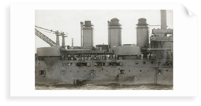 Battleship 'Danton' (Fr, 1909) showing midships turrets by unknown