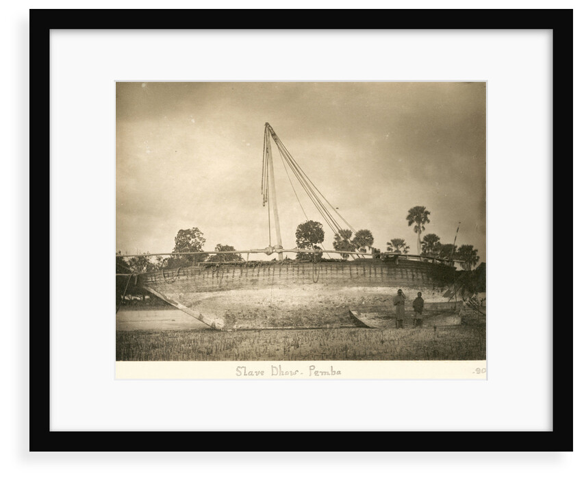 A slave dhow beached, Pemba 1890 by unknown