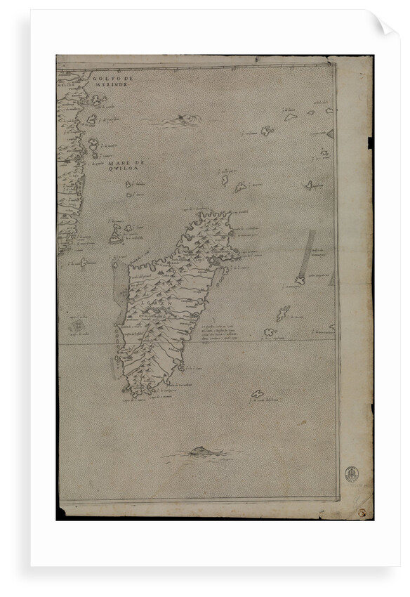 Map of Africa, 1564 - 1 of 8 sheets by Giacomo Gastaldi