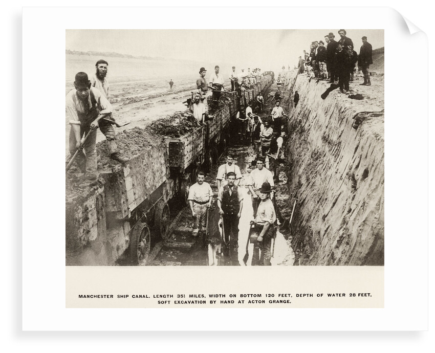 Navvies posing for the camera during the excavation works at Acton Grange on the Manchester Ship Canal by Anonymous