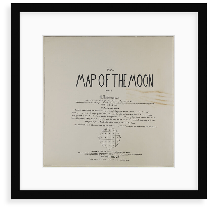 Map of the moon by H Percy Wilkins, third edition, 1952 by H. Percy Wilkins