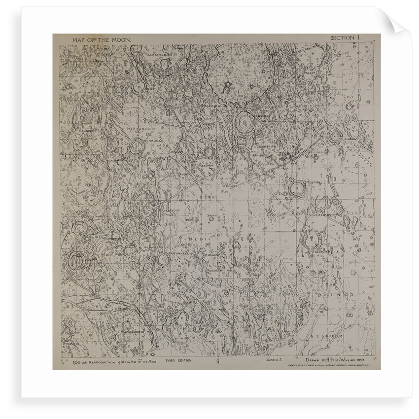 Map of the moon by H Percy Wilkins, third edition, 1953 by H. Percy Wilkins