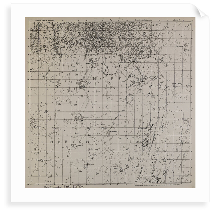 Map of the moon by H Percy Wilkins, third edition, 1957 by H. Percy Wilkins
