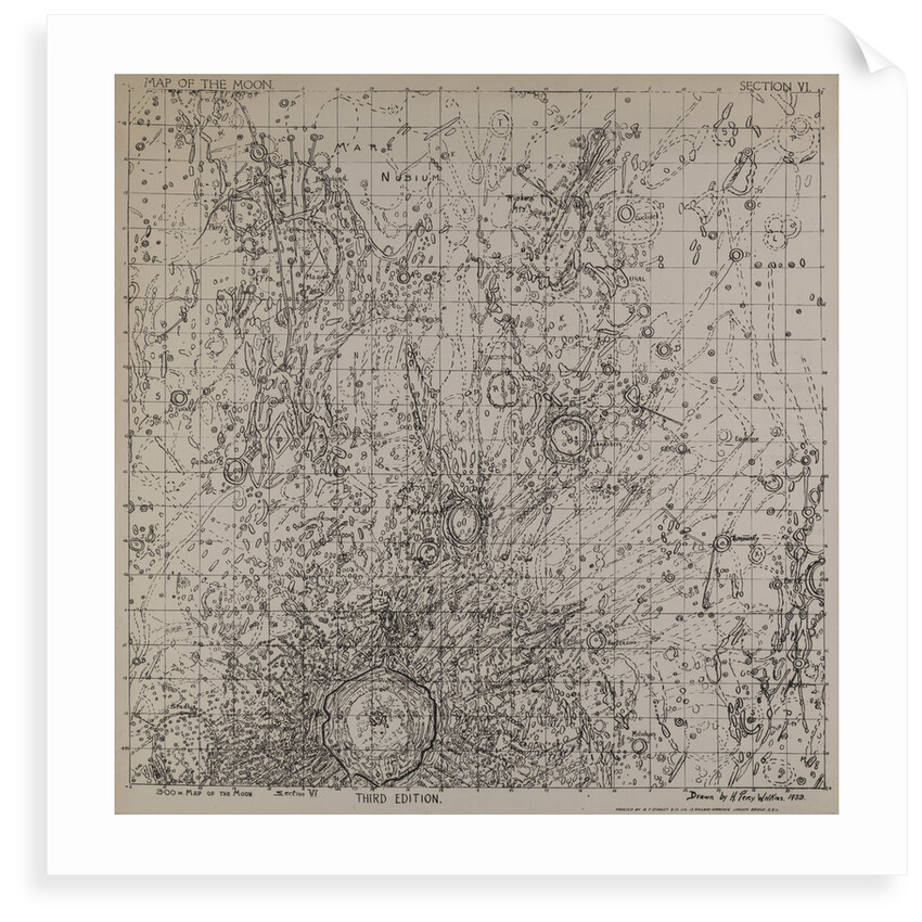 Map of the moon by H Percy Wilkins, third edition, 1958 by H. Percy Wilkins