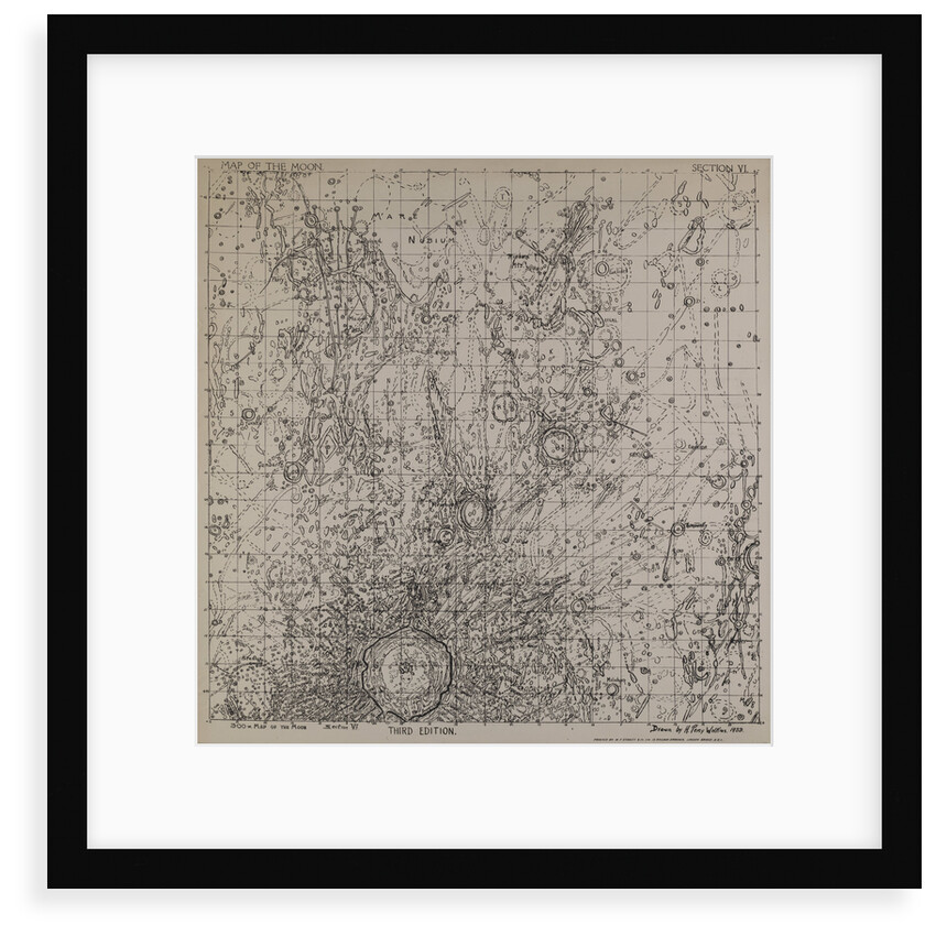 Map of the moon by H Percy Wilkins, third edition, 1958 by H. Percy Wilkins