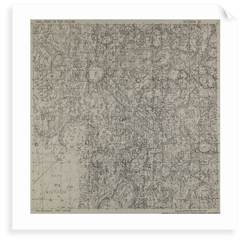 Map of the moon by H Percy Wilkins, third edition, 1961 by H. Percy Wilkins