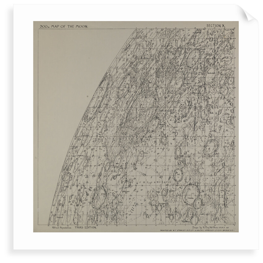Map of the moon by H Percy Wilkins, third edition, 1962 by H. Percy Wilkins