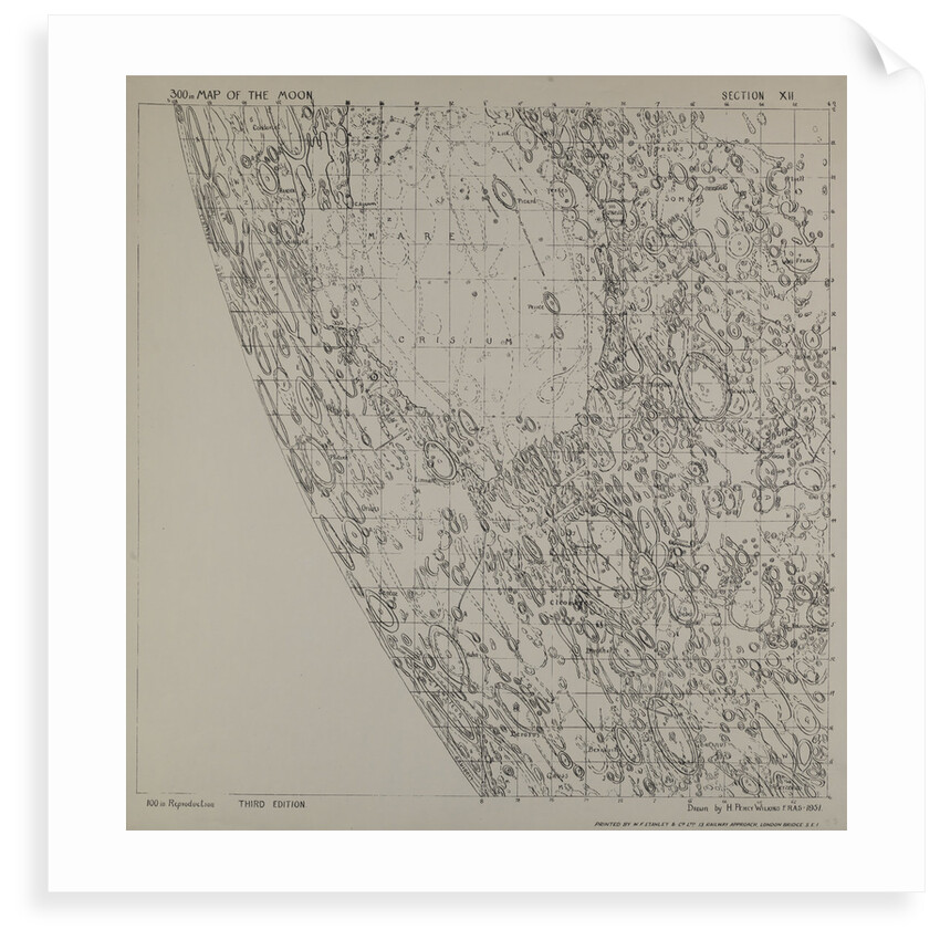Map of the moon by H Percy Wilkins, third edition, 1964 by H. Percy Wilkins