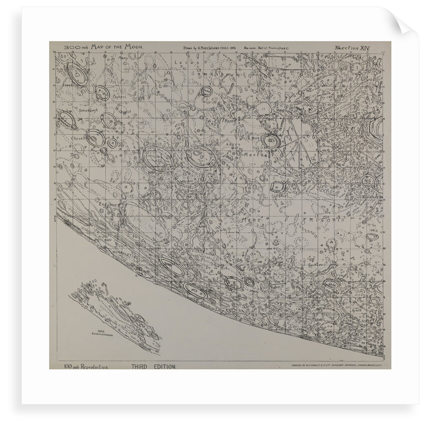 Map of the moon by H Percy Wilkins, third edition, 1966 by H. Percy Wilkins