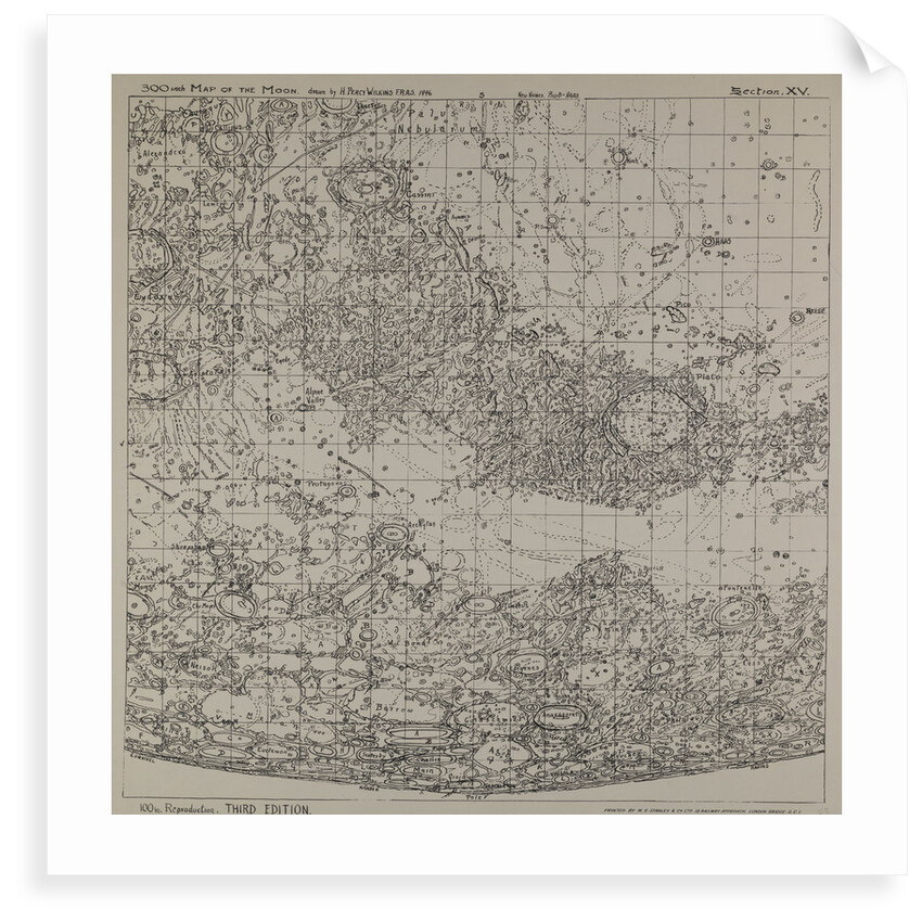 Map of the moon by H Percy Wilkins, third edition, 1967 by H. Percy Wilkins