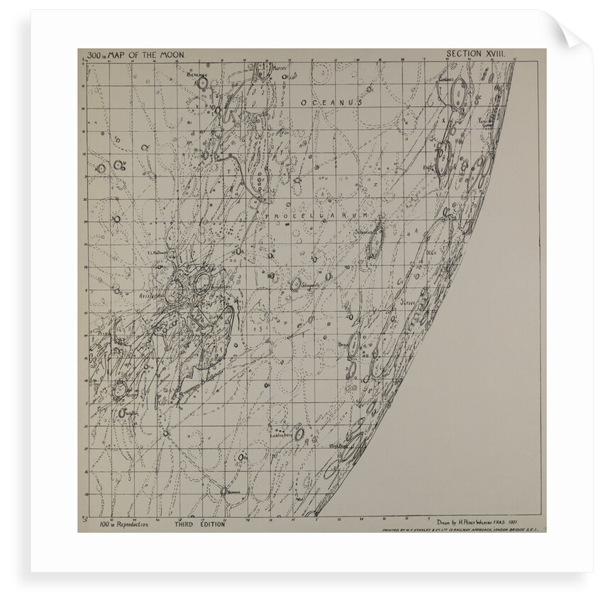 Map of the moon by H Percy Wilkins, third edition, 1970 by H. Percy Wilkins