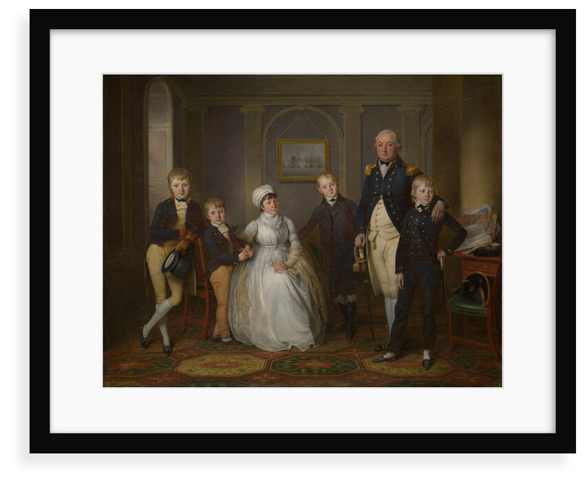 Captain Richard Grindall (1750-1820) and Katherine Grindall (1759-1831) with their sons by Richard Livesay