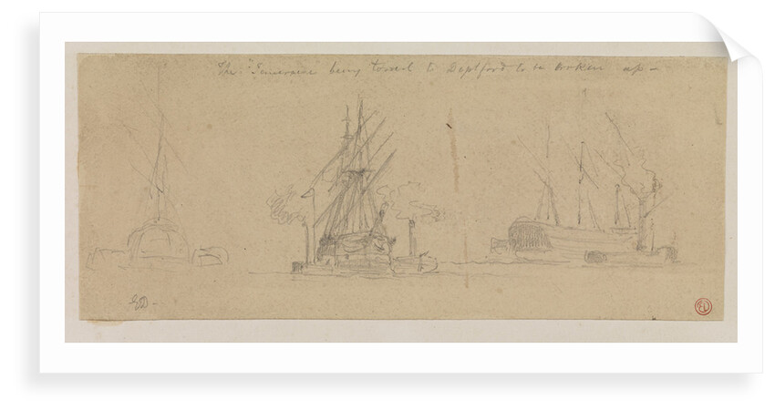 The Temeraire being towed to Deptford to be broken up by Edward Duncan