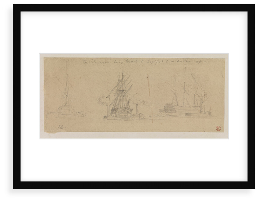 The Temeraire being towed to Deptford to be broken up by Edward Duncan