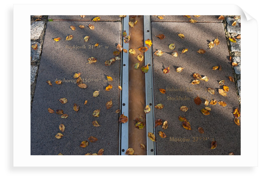 Autumn leaves on the Prime Meridian at the Royal Observatory in Greenwich by National Maritime Museum
