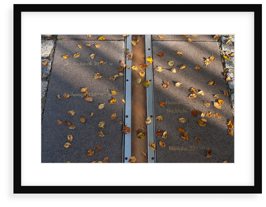 Autumn leaves on the Prime Meridian at the Royal Observatory in Greenwich by National Maritime Museum