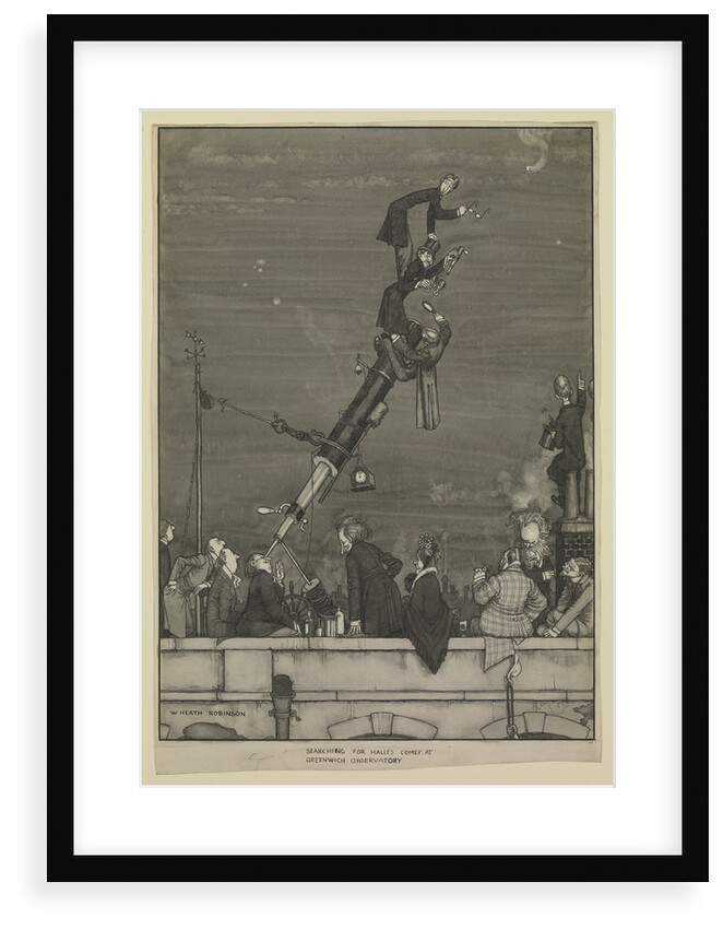 Searching for Halley's Comet at Greenwich Observatory by William Heath Robinson
