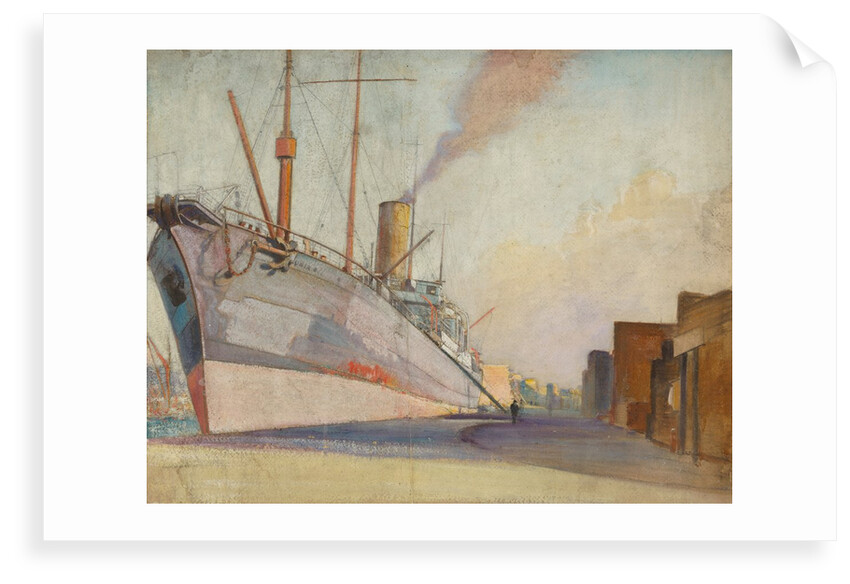 The cable-laying ship 'Telconia' by John Everett