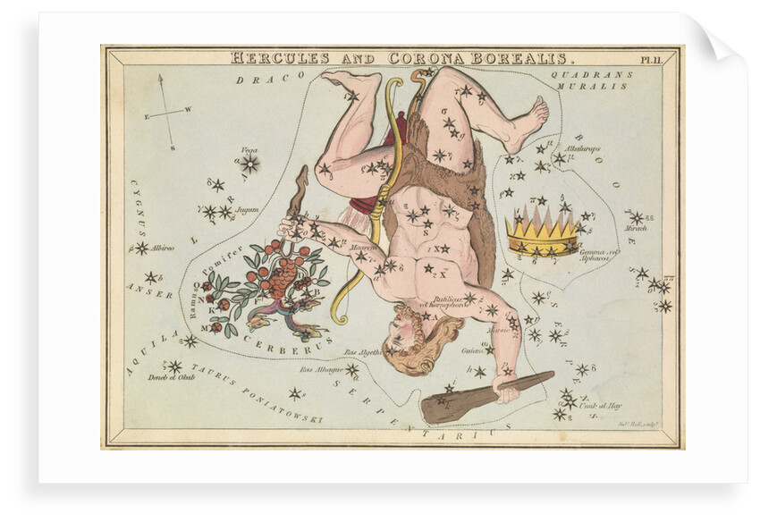 Hercules and Corona Borealis by Sidney Hall