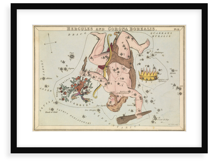 Hercules and Corona Borealis by Sidney Hall
