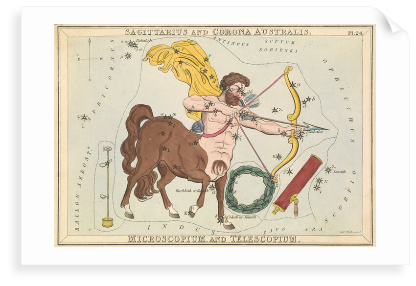 Sagittarius and Corona Australis. Microscopium and Telescopium by Sidney Hall