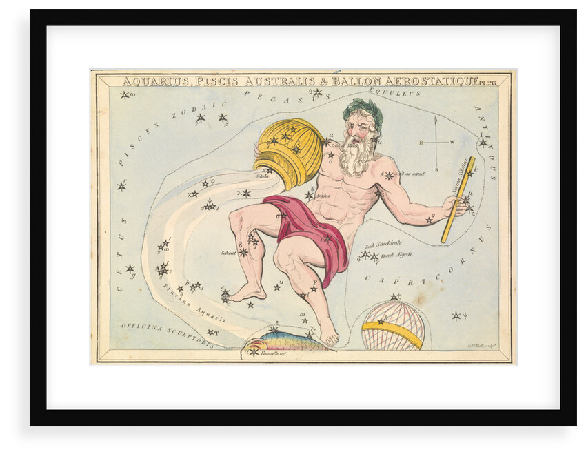 Aquarius, Piscis Australis & Ballon Aerostatique by Sidney Hall