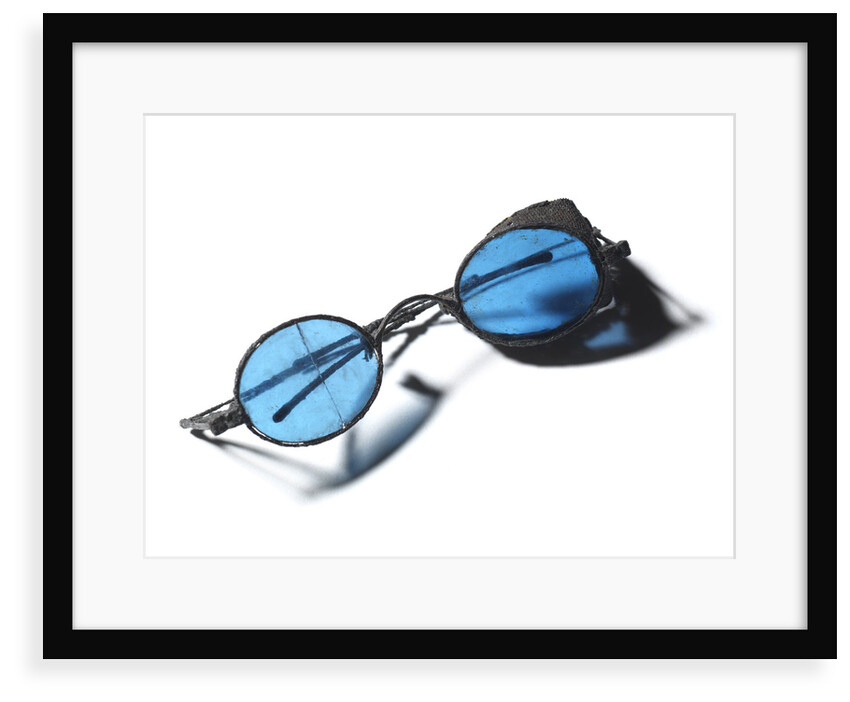 Snow goggles with blue lenses: Relic of Sir John Franklins last expedition 1845-1848 by Unknown