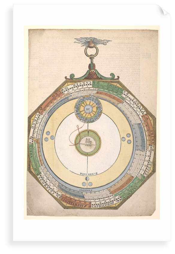 Volvelle for determining the particular path of Mercury by Peter Apian