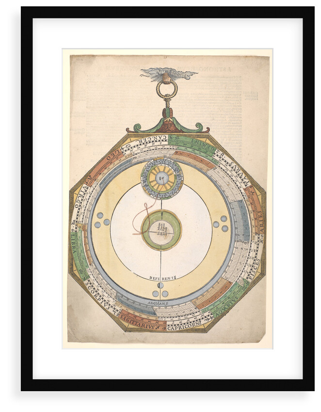 Volvelle for determining the particular path of Mercury by Peter Apian