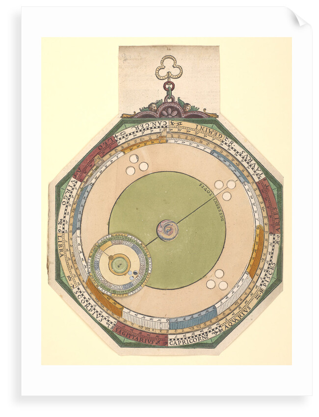 Volvelle giving the movement of Jupiter along the ecliptic by Peter Apian