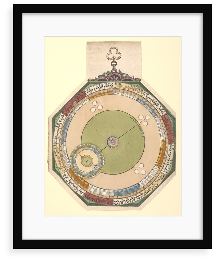 Volvelle giving the movement of Jupiter along the ecliptic by Peter Apian