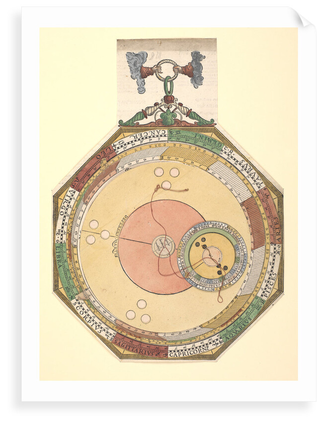 Volvelle to explain the path of the planet Mars by Peter Apian
