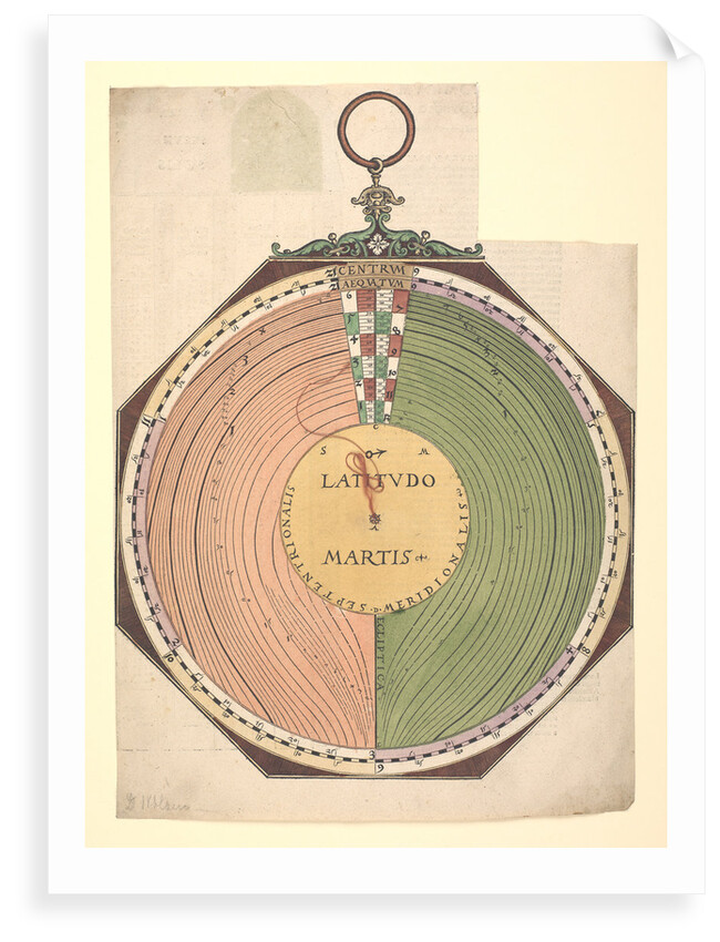 Volvelle to determine the latitude of Mars and the general rule which enables one to find the position of celestial bodies during the time before Christ by Peter Apian