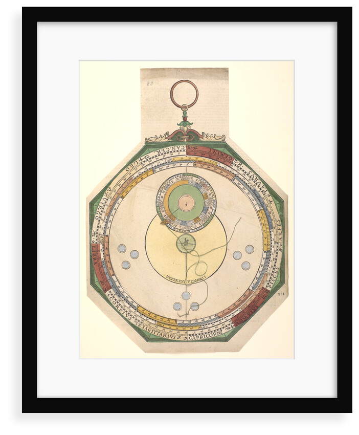 Volvelle giving the simplest way of determining the path of Venus along the ecliptic by Peter Apian