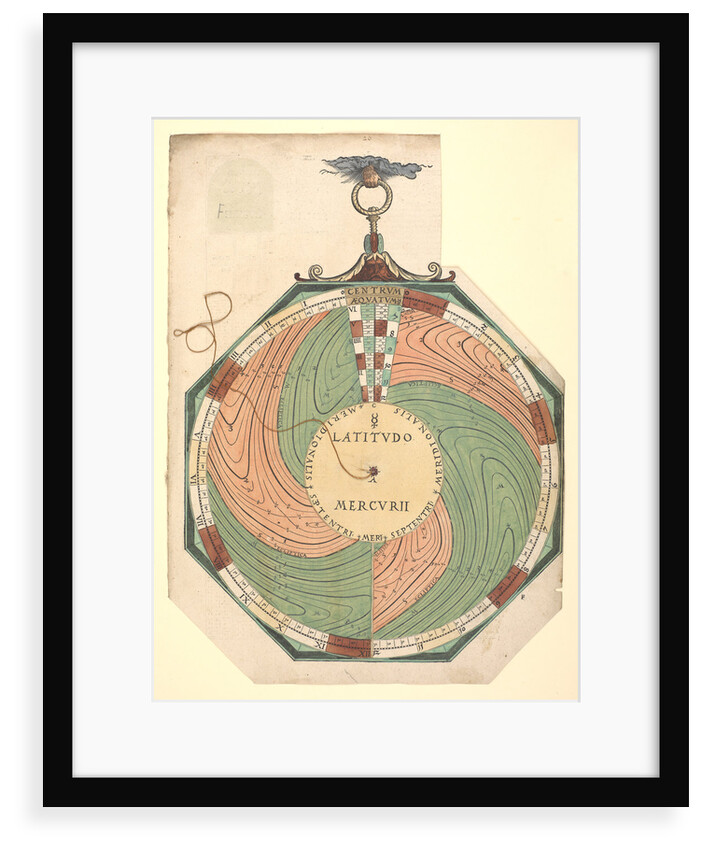 Volvelle for determining the latitude of Mercury by Peter Apian