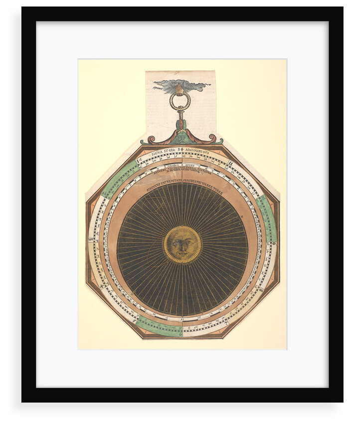 Volvelle giving the rules for predicting solar and lunar eclipses by Peter Apian