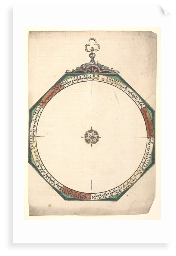 Volvelle to illustrate an astrological attempt to deduce the hour of conception and the ascendant at birth by Peter Apian