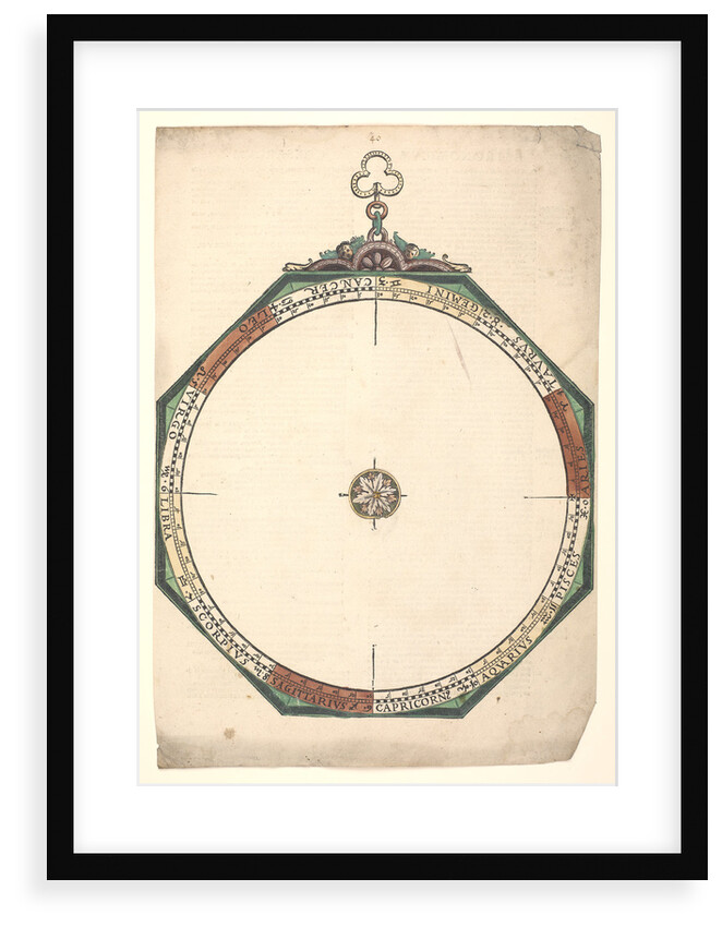 Volvelle to illustrate an astrological attempt to deduce the hour of conception and the ascendant at birth by Peter Apian