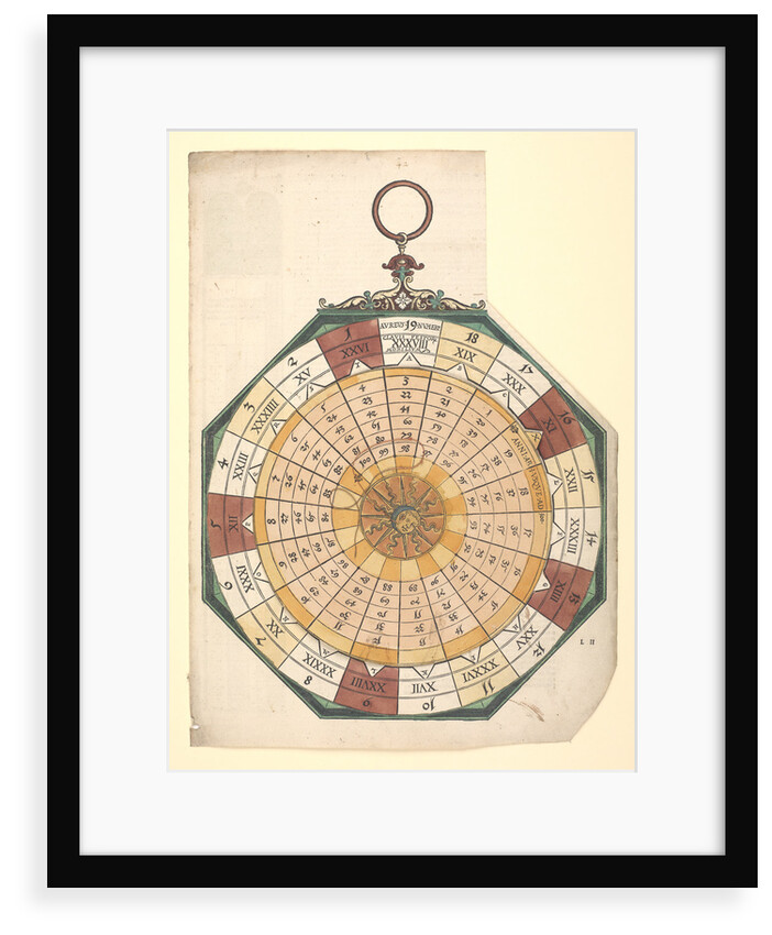 Volvelle for finding the quantity and dates of moveable feasts necessary for the establishment of the Julian calendar by Peter Apian