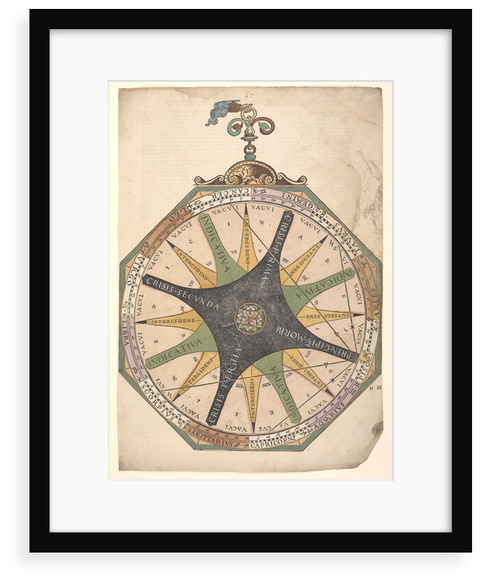 Volvelle illustrating the relationship between medical science and astrology by Peter Apian