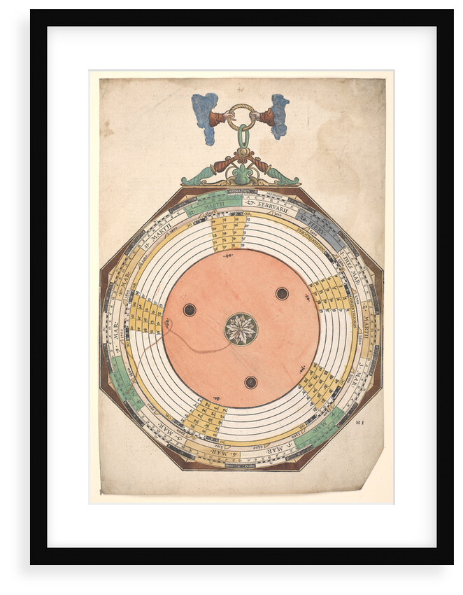 Volvelle for finding the date, to the closest minute, of the equinoxes by Peter Apian