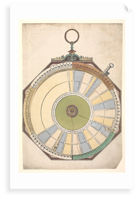 Volvelle for finding the dates of Easter, Pentecost and other moveable feasts by Peter Apian