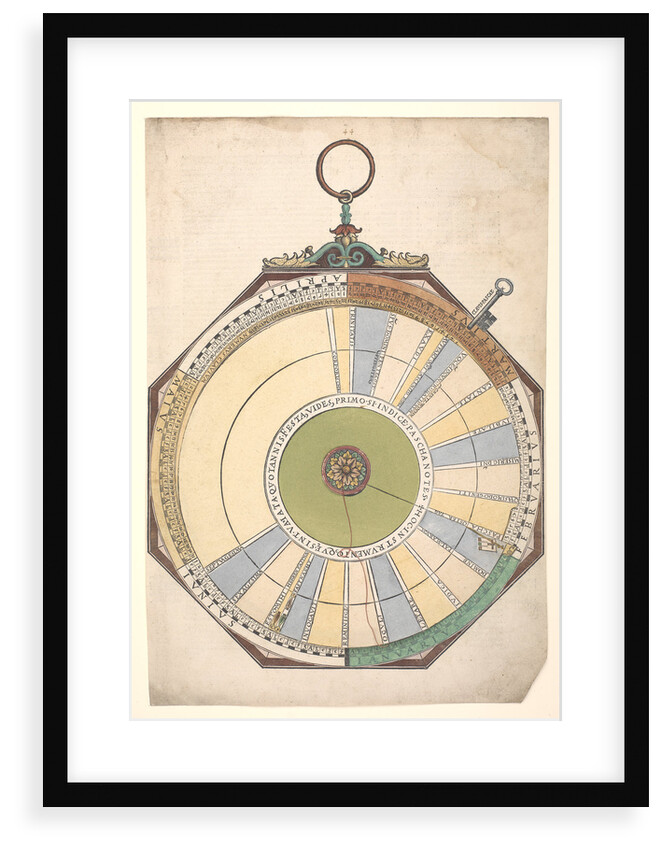 Volvelle for finding the dates of Easter, Pentecost and other moveable feasts by Peter Apian