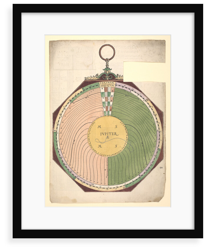 Volvelle giving the latitude of Jupiter along the ecliptic by Peter Apian