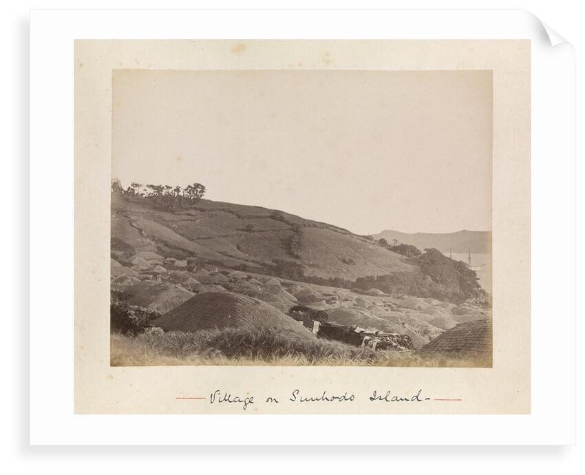 'The village on Sunhodo Island' by Sir Richard Vesey Hamilton