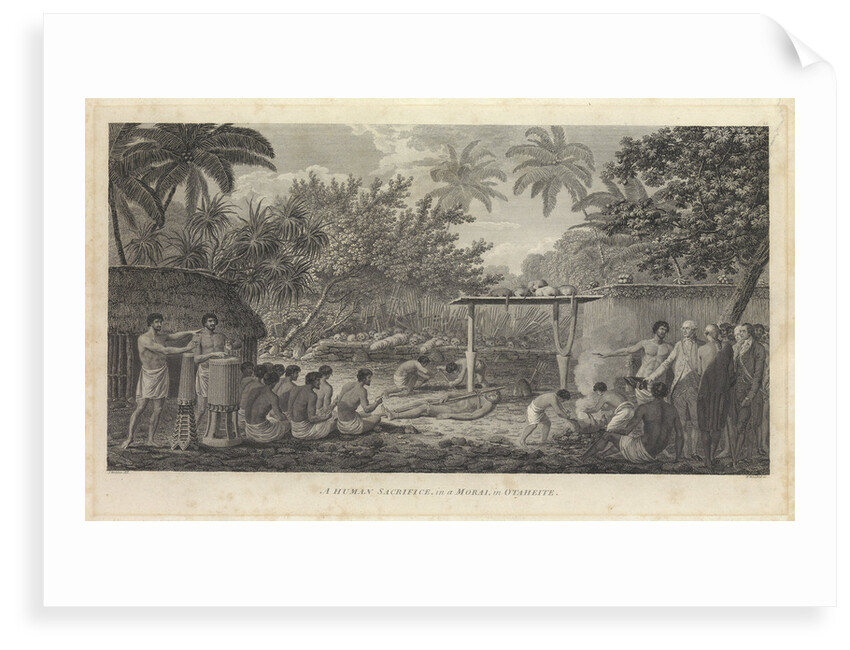 A human sacrifice, in a Morai, in Otaheite' [Tahiti] by Webber
