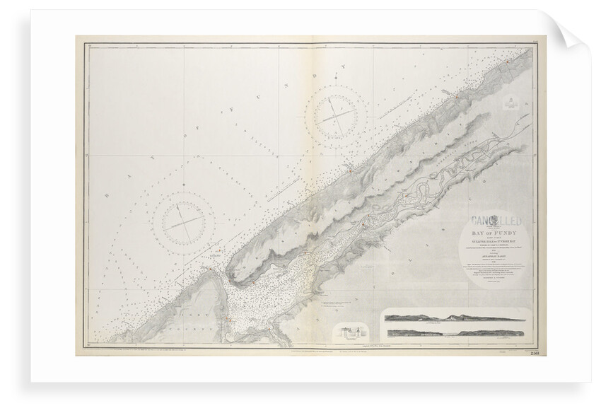 Chart of Nova Scotia, Bay of Fundy, Gullivers Hole to St Croix Bay, first published 10th February 1858 by Unknown