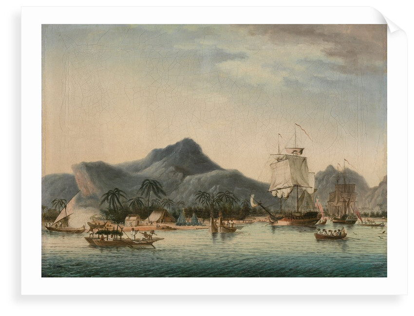 The 'Resolution' and 'Discovery' off Hawaii by John Cleveley