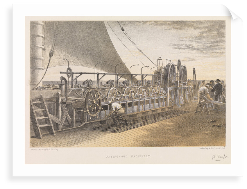 Paying-out machinery on board Brunel's 'Great Eastern' used in laying transatlantic cable by Robert Dudley